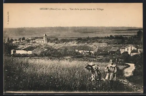 AK Seuzey /Meuse, Vue de la partie haute du Village