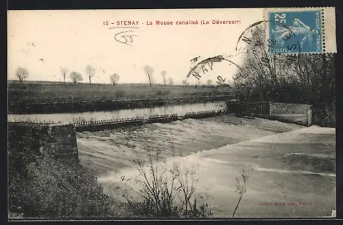AK Stenay, La Meuse canalisé