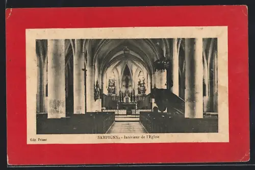 AK Sampigny, Intérieur de l`Eglise