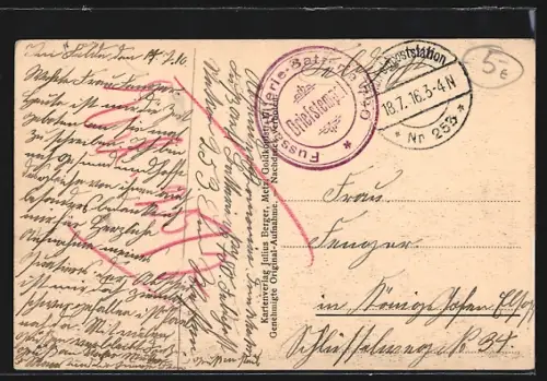 AK Fresnes, Ruinen im Ort