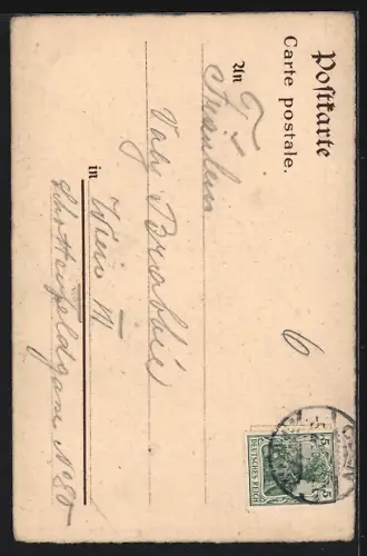 AK Köln, Das Rathaus mit Wappen