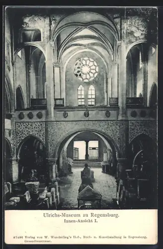 AK Regensburg, Ulrichs-Museum, Innenansicht