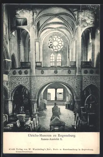 AK Regensburg, Ulrichs-Museum, Innenansicht
