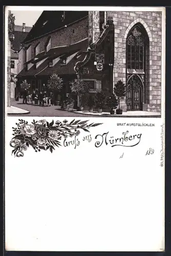 AK Nürnberg, Gasthaus Bratwurstglöcklein