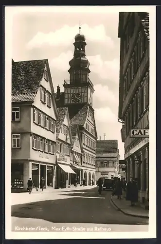 AK Kirchheim / Teck, Max-Eyth-Strasse mit Rathaus