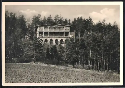 AK Bad Berka, Gasthaus Waldhaus Schlossberg, Inh. E. Töpfer