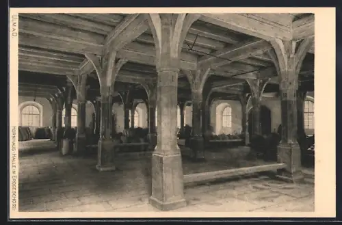 AK Ulm a. D., Kornhaus-Halle im Erdgeschoss, Innenansicht