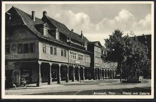 AK Arnstadt, die Galerie am Marktplatz
