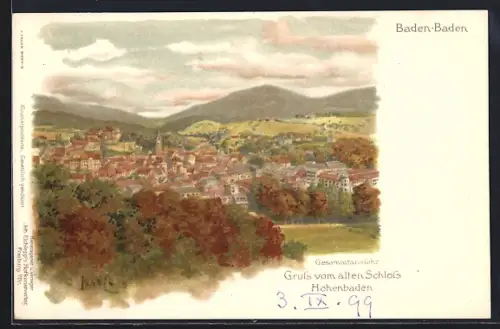 Lithographie Baden-Baden, Gesamtansicht