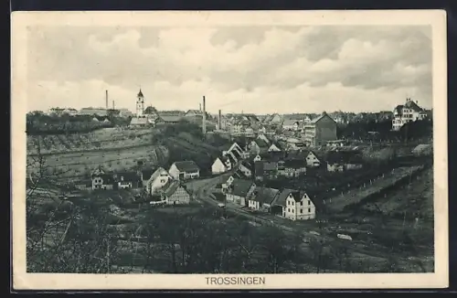 AK Trossingen, Teilansicht mit Strassenpartie