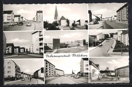 AK Wolfsburg, Kirche, Strassenpartie, Ortspartie