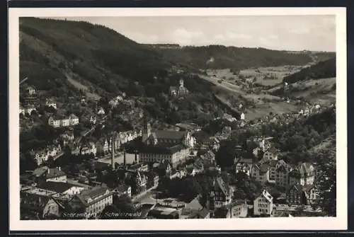 AK Schramberg i. Schwarzwald, Teilansicht mit Kirche