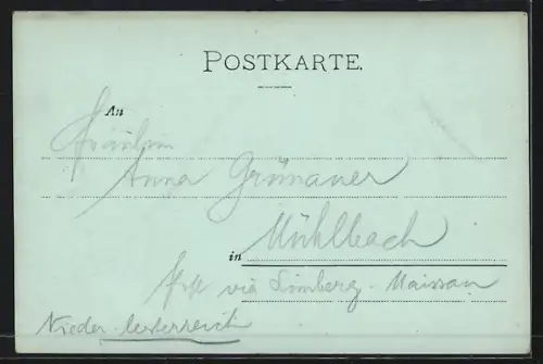 Mondschein-AK Regensburg, Teilansicht mit Stadtamhof