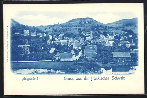 AK Muggendorf, Ortsansicht mit Flusspartie
