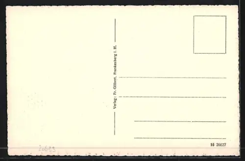 AK Frankenberg i. H., Rathaus mit Strassenpartie