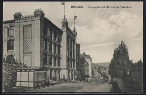AK Bingen / Rhein, Rochusallee und Rheinisches Technikum