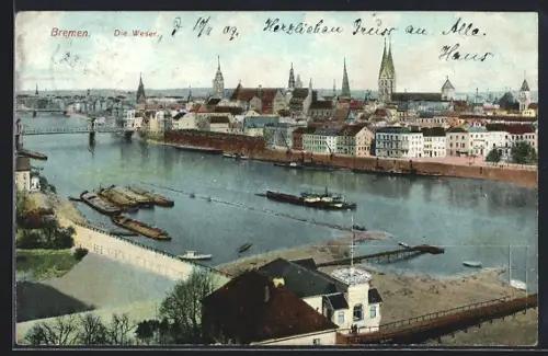 AK Bremen, Partie an der Weser