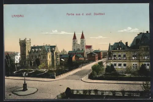 AK Landau /Pfalz, Partie aus dem süd. Stadtteil
