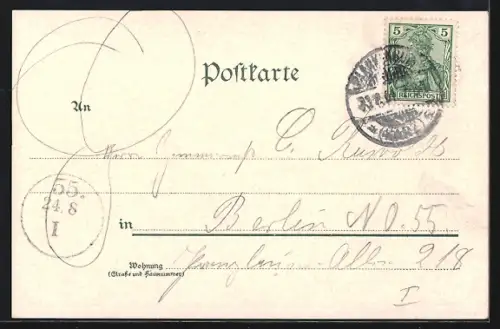 Künstler-AK Blankenburg a. H., Teilansicht mit Schloss