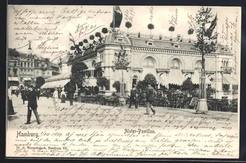 AK Hamburg-Neustadt, Cafe Alster-Pavillon