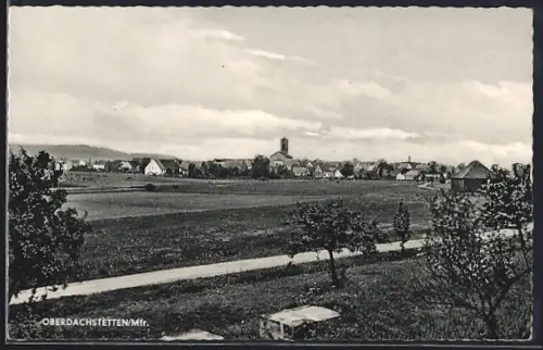 AK Oberdachstetten /Mfr., Teilansicht mit Kirche