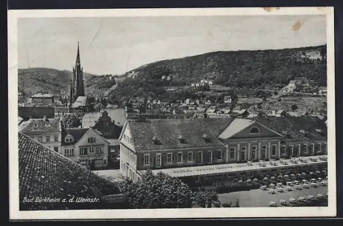 AK Bad Dürkheim a. d. Weinstr., Teilansicht mit Kirche