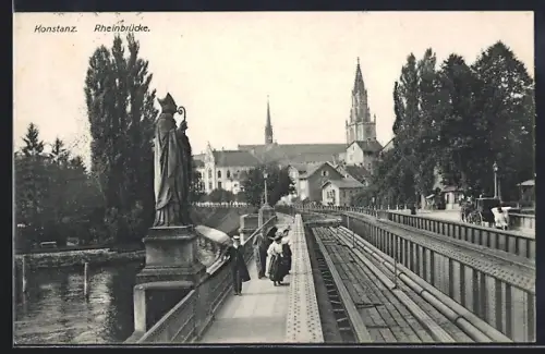 AK Konstanz, Rheinbrücke