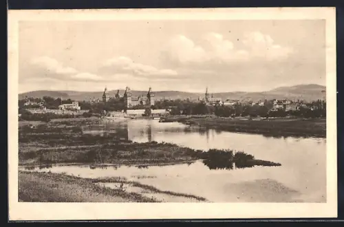 AK Aschaffenburg, Panorama mit Kloster