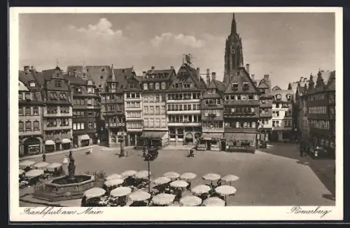 AK Alt-Frankfurt, Römerberg mit Gasthaus