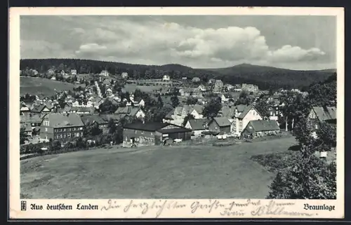 AK Braunlage, Teilansicht mit Strassenpartie