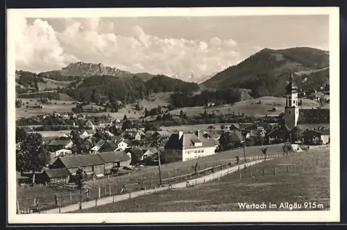 AK Wertach i. Allgäu, Ortsansicht mit Kirche