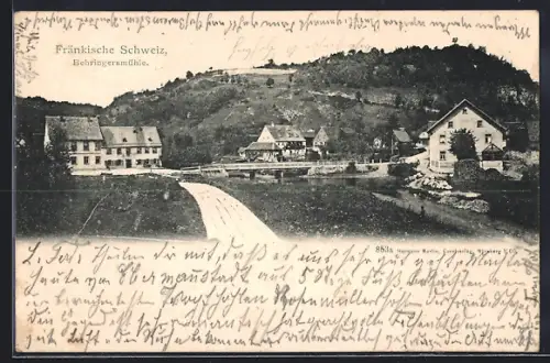 AK Behringersmühle /Fränkische Schweiz, Ortspartie mit Strasse