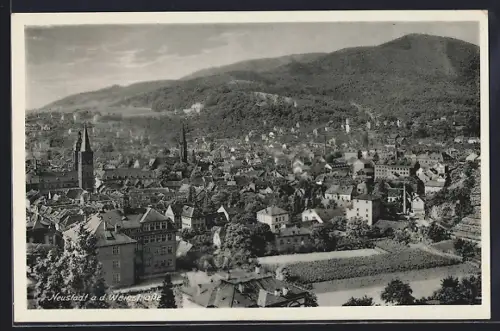 AK Neustadt a. d. Weinstrasse, Teilansicht mit Kirche