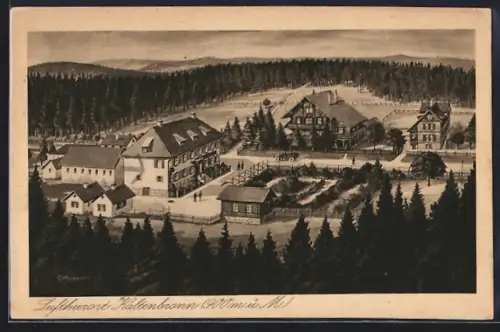 Künstler-AK Kaltenbronn, Panoramablick auf den Ort
