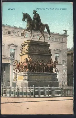 AK Berlin, Denkmal Friedrich des Grossen