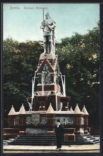 AK Berlin-Tiergarten, Roland-Brunnen