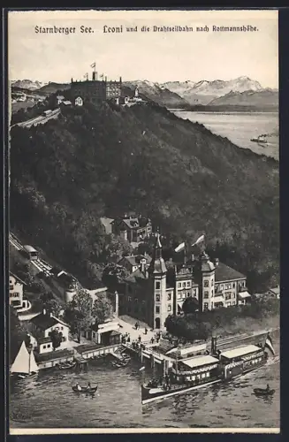 AK Starnberger See, Drahtseilbahn Leoni-Rottmannshöhe