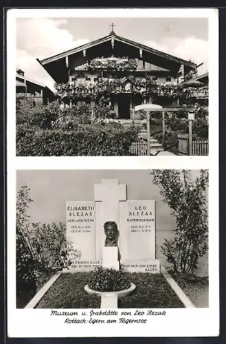AK Rottach-Egern am Tegernsee, Museum und Grabstätte von Leo Slezak