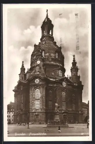 AK Dresden, Die Frauenkirche und Denkmal