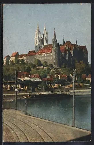 AK Meissen, Elbseite der kgl, Albrechtsburg