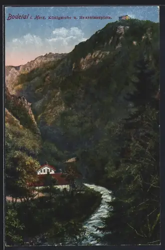 AK Bodetal i. Harz, Königsruhe u. Hexentanzplatz