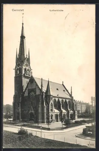 AK Cannstatt, Partie an der Lutherkirche