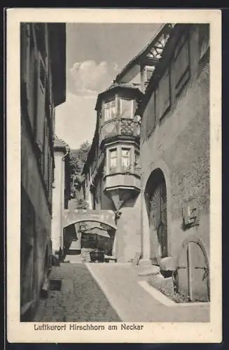 AK Hirschhorn am Neckar, Gasse im Stadtkern