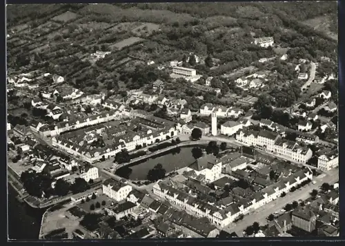 AK Karlshafen /Oberweser, Ortsansicht vom Flugzeug aus