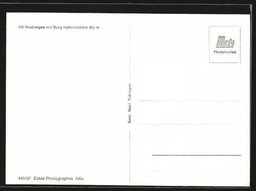 AK Hechingen, Ortsansicht mit Burg Hohenzollern