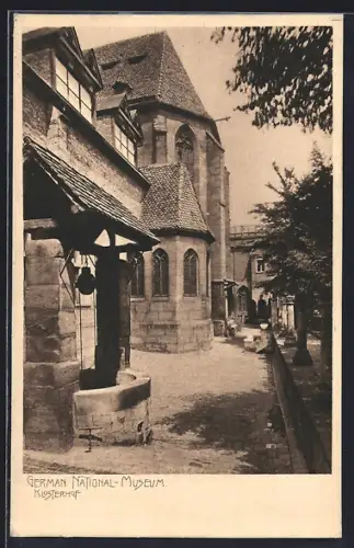 AK Nürnberg, Der Klosterhof mit Brunnen