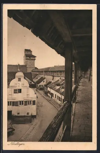 AK Nördlingen, Wehrgang am Reimlingen-Tor