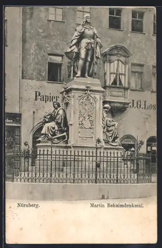 AK Nürnberg, Motiv vom Martin Behaimdenkmal