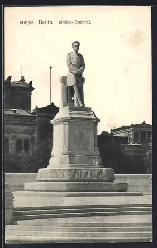 AK Berlin-Tiergarten, Das Moltke-Denkmal