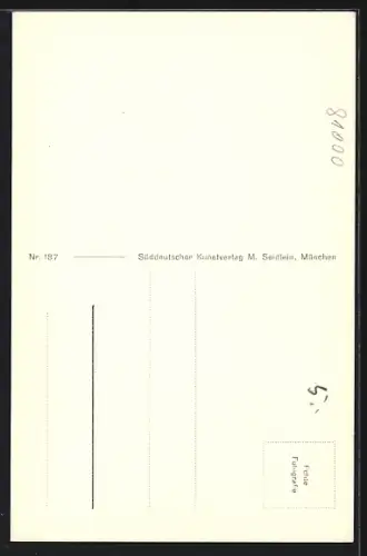 AK München, Das Rathaus mit Kirche und Marktplatz